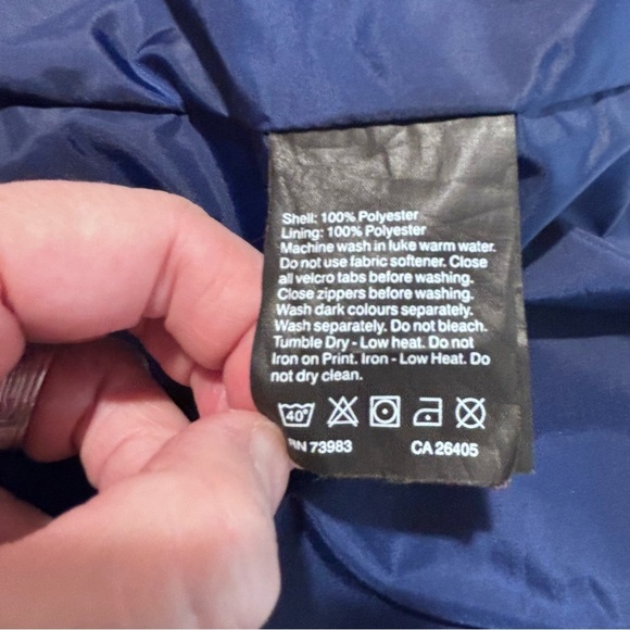 HELLY HANSEN Sz L Lyness Rain Coat Jacket Hooded Pockets Vented Snap Buttons - Picture 11 of 11